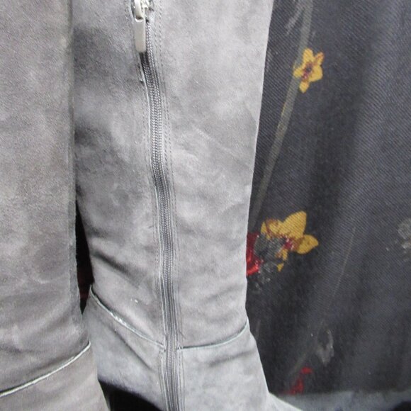 Enzo Eairinna Grey Suede Knee High Heeled Dress Boot - Picture 3 of 13